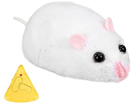 Touse Toy - Rechargeable LED Mice for Bored PET | Automatic Moving Cat Toy | Electronic Twitter Mice | Mousee Remote Control | Animal Playing Companion for the