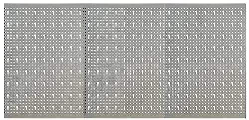 SDWEHBJ Werkzeugwand 3-teilige, Werkzeuglochwand aus Metall für Werkstatteinrichtung, Wandregal Werkzeugaufbewahrungfür Werkbank, Garage, Werkstatt, 40x58 cm Stahl