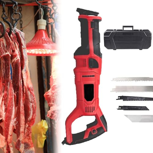 Generico Segaossa Elettrico 4800W, Affettatrice Manuale Girevole a 180°, Sega a Nastro Alternativa per Tagliare Ossa, Pancetta, Maiale - Ideale per Uso Commerciale