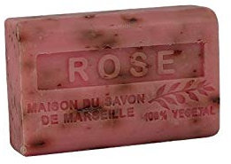 Savon De Marseille Rose Au Beurre De Karité Artisanal Pure Bio 100% Naturel Hydratant Pour Corps Et Visage 125g