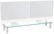 Charles Jacobs Dual/Twin Monitor Riser Stand - 100cm Wide - Clear 14cm Tall