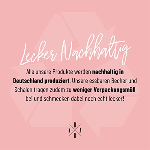 MyNaschbar Eiswaffel Mini Cono 594 Stück, 60 mm lang, Ø 27 mm, VEGAN – Süße Mini Eiswaffeln Hörnchen mit Rand, – Essbare Eistüten perfekt für Eisbecher, Deko & Co. – Eiswaffeln in Eisdielen-Qualität