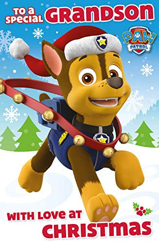 Paw Patrol Offizielle Weihnachtskarte für einen besonderen Enkel