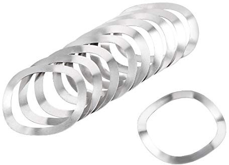 sourcing map 10 Stücke 304 Edelstahl Feder Scheibe für Schraube Bolzen 27mm x 34mm x 0,4mm