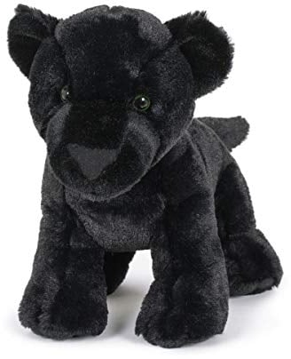 Trigon Stofftier schwarzer Panther, 35 cm Kuscheltier Plüschtier, Wildtier Zootier Raubkatze