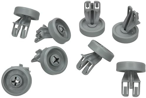 Kit 8pz Ruote Con Supporto Cesto Lavastoviglie Whirlpool Ignis