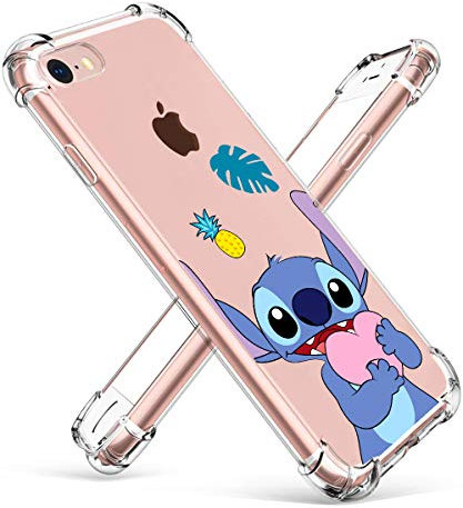 STSNano Schutzhülle für iPod Touch 5/6/7, modisch, niedliches Cartoon-Design, weiches TPU-Silikon, lustig, transparent, lustig, schützende Haut, schmale Passform, ultradünn, stoßfest, Teenager,