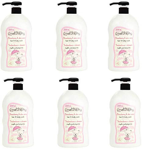 Gel lavant corps & cheveux pour enfant – Fraise (1L x 6)
