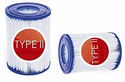 Mscomft filtres de Type 2 pour Bestway 58094, Filtre de Taille 2, Convient pour Piscine Bestway Steel Pro Frame et Piscine familiale, Filtre de Piscine Gonflable (Lot de 2)
