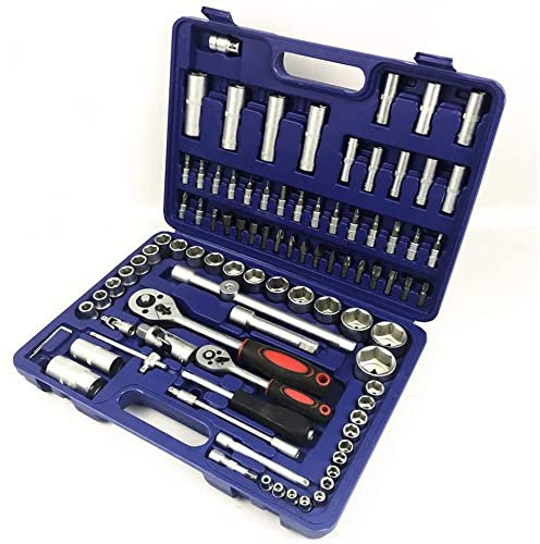 GXBCS Ratchet Spanner Socket Set Socket Wrench Set Auto Repair Household Toolbox Ratchet Wrench Wrench Set 94pc Socket Set 1011