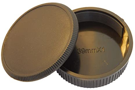 vhbw Lot de Bouchons pour Objectif Compatible avec Minolta Appareil Photo - Cache arrière et de boîtier, Noir