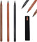 brands2love Rivello 3er Set Ewiger Bleistift aus Holz mit Edlem Design – Nachhaltig, Tintenloser ohne Anspitzen, Langlebiger Magischer Magic Pencil, Unendlicher ((3db), x Dunkelbraun)