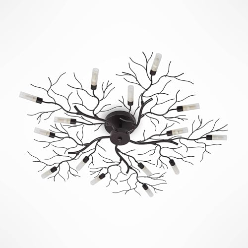 Lindby Deckenlampe Bigna (Modern) in Braun aus Metall (15 flammig, G9) - Deckenleuchte Lampe Wohnzimmerleuchte