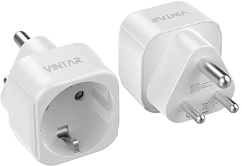 VINTAR 1PC Deutschland nach Indien Reiseadapter, Indien Outlet Adapter, EU nach Indien Reiseadapter für Indien, Sri Lanka, Nepal, Kongo Reiseadapter Typ D
