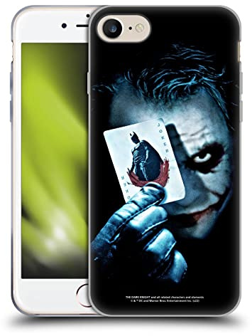 Head Case Designs Offizielle The Dark Knight Joker-Karte Wichtige Kunst Soft Gel Handyhülle Hülle kompatibel mit Apple iPhone 7/8 / SE 2020 & 2022
