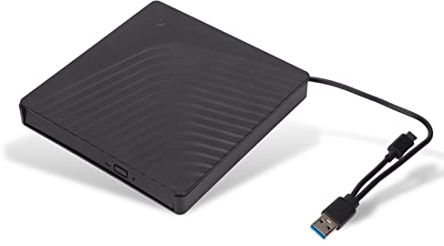 Yunseity External DVD Drive Case Portable USB3.0/USB2.0 5 Gbps DVD Writer Rewriter Burner Case Detachable DVD Player Case for 12.7mm/9.5mm SATA DVD RW Drive