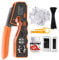 AOWIZ RJ45 Crimp Tool RJ45 Pass Through Crimping Tool for Cat6a Cat6 Cat5e Cat5 RJ45 Connectors with 50x 23AWG Cat6 Cat6a RJ45 Ends, RJ45 Tester, 100x Cable Tie and Mini Wire Stripper