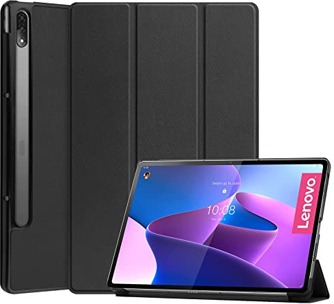 Lobwerk Hülle für Lenovo Tab P12 Pro 12.6 Zoll Smart Cover Etui mit Standfunktion und Auto Sleep/Wake Funktion Schwarz