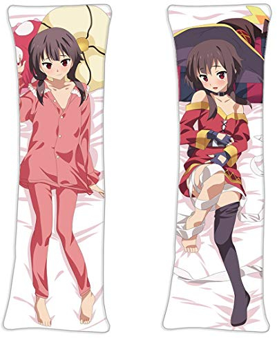 Megumin KonoSuba God's Blessing on This Wonderful World Arch Wizard Crimson Demon Clan Körperkissenbezug 150 cm x 50 cm, japanisches Textil & glatt gestrickt Anime Manga Kissenbezug