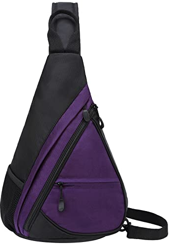 Lohol Dreieck Sling Bag Crossbody Bag Backpack Schultertasche Umhängetasche Sports/Outdoor/Reise für Frauen & Männer (Lila/M)