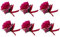 6 Stück Hochzeit Braut Blumen Anstecker,Handgefertigte Rose Bräutigam Boutonniere Hochzeitsbrosche Blumenstrauß Korsage künstliche Blumen für Party Prom Männer Anzug Dekoration,Rose