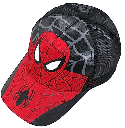 Tomicy Hut Für Jungen,Verstellbare Kappe Design Snapback Stickerei Schirmmütze Sommermütze Jungen Geschenk Für Jungen Kinder Baseballkappe Spider Mesh Cap Kids