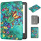 MOKASE Custodia per 6 Kindle Paperwhite 5/6/7a Generazione 2012,2013,2015,2016 (Modello: EY21 / DP75SDI), Pelle Sintetica Caso con Cinghia a Mano per Kindle Paperwhite 6 Pollici, Green Butterflies
