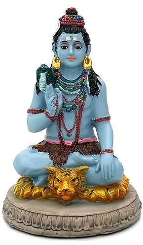 Hindu-Gott, Herr, Shiva-Statue, 14 cm hoch, Shiva-Idol, Murti Pooja-Artikel, Puja Diwali, Geschenke für indische Hochzeit, Babyparty, Einweihungsgeschenk, Altar, Meditation, Yoga-Raum, spirituelle