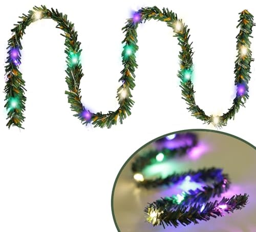 Sunwuun Puppenhaus Mini LED Lichterkette 0.4m,Bunte Weihnachten Beleuchtet,Wichtelzubehör,Wichtelhaus Weihnachtsdeko,Miniatur Lichterkette Wichtel,Puppenhaus Möbel Leuchte