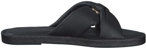Tamaris Damen Sandaletten, Frauen Sandalen,Sommersandalen,bequem,flach,Sommerschuhe,Freizeitschuhe,offene Schuhe,Strandschuhe,Black,37 EU