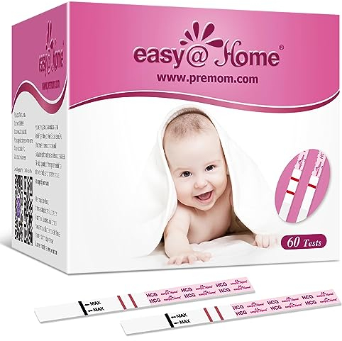 Easy@Home 60 x Schwangerschaftstest Frühtest 10 mIU/ml - Empfindliches Pregnancy Test - Frühschwangerschaftstest Streifen mit Höchster Genauigkeit | Zuverlässiger Ultra Frühtest Schwangerschaft