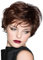AUBWIG Pixie Cut Perruque courte perruque pour femmes,moelleux superposé naturel perruque cheveux bouclés perruques synthétiques résistantes à la chaleur perruques complètes (brun foncé #3B)
