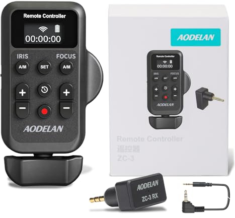 Wireless Camcorder Lanc Zoom Controller, Wired Remote Control with 2.5mm Jack Cable, IRIS, Focus, Video Recording and Zoom Commander with Lanc or Remote Terminal for Canon XL1S XL2 XHA1 /Sony NX5C