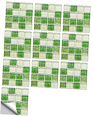 Mikikit 10st Simulierte Fliesenaufkleber Selbstklebender Mosaikaufkleber Fliesen Abziehen Und Aufkleben Schälen Und Entfernbare Aufkleber Öl Klebrige Tapete Pvc 4x Barock- Fensteraufkleber
