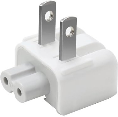 Travel Charger Converter US 2-Pin Plug, Replacement Plug Head, Compatible with Power Adapter for MacBook iPhone iPad Charger (US Plug)