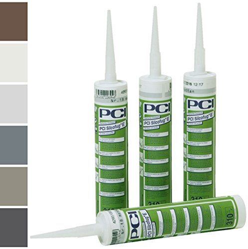 PCI Silcofug E Dichtstoff 310ml Kartusche (Brilliantweiß, 1, Kartusche)
