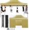 COBIZI Faltpavillon 3x4,5 Wasserdicht Stabil Winterfest mit Seitenwand,Pop Up Pavillon Partyzelt,Sonnenschutz Gartenpavillon,Pavillon Faltbar mit Handtasche(3 mal 4,5m Khaki)