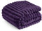 Bedsure Fluffy Fleece Throw Blanket for Sofa - Soft Cosy Warm Blankets for Bed, Soft Cute Single Throw Gifts for Women and Girls, Purple, 130x170 cm