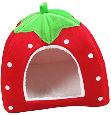 BESPORTBLE Kleintierbett Atmungsaktives Kaninchenhaus Warmes Schlafnest Für Hamster Und Meerschweinchen Faltbares Design Für Winter Rotes Modell Lebensmittelechtes Material Komfortabel Und