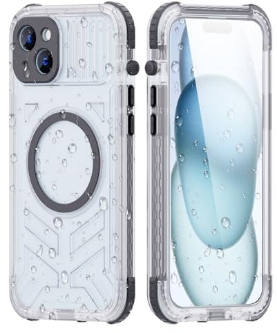 welangle IP68 Waterproof Case for iPhone 15 Plus, 360° Full-Enclosure Design,dustproof,Drop-Proof, Waterproof and Snowproof Phone case,Compatible with MagSafe cover for iPhone 15 Plus