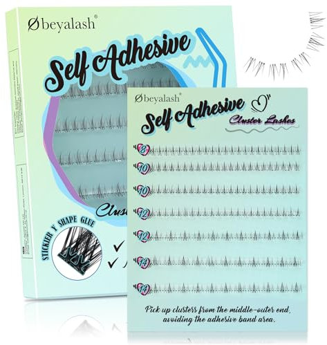 Obeyalash Cils Inférieurs Avec Cils Pré-Collés Cluster Individuel Sous les Cils Cils Inférieurs Wildcat/Cils Inférieurs Flamme 132 Pièces DIY à la Maison