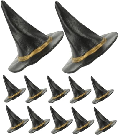 GAROZATION 12stücke Miniatur Hexenhüte Für Halloween Teiliges Für Bastelprojekte Und Puppenstuben Dekoration Für Partys Und Kreative Gestaltung