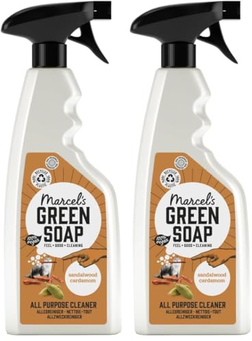 Marcel's Green Soap - Allzweckspray Sandelholz & Kardamom - Reinigungsspray - 100% Umweltfreundlich - 100% Vegan - 97% Biologisch abbaubar - 500 ml (Packung mit 2)