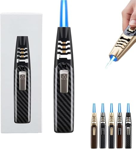 Fire Blaze Electric Lighter, Powerful Adjustable Flame Dual-Arc Torch, Windproof Straight Lighter for Outdoor