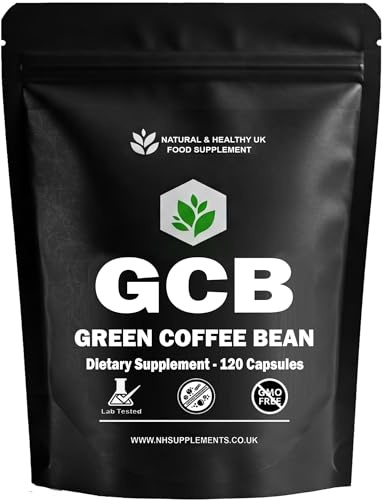 Green Coffee Bean - 120 Capsules - 1000mg per Capsule - Source of Chlorogenic Acid - Vegan Friendly - Green Coffee Extract