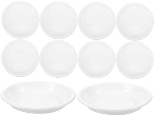 IWOWHERO 10pezzi Vassoi Sottovasi Rotondi per Piante Vassoi per Fioriere Resistenti e Riutilizzabili per Interni Ed Esterni Protezione Antisgocciolio per Piani e Tavoli