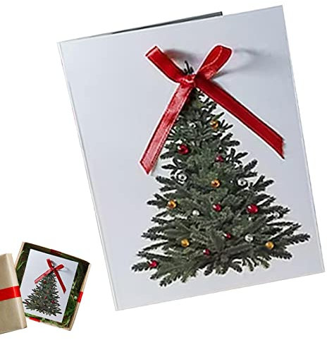 Frohe Weihnachten-Grußkarten | Lustige Weihnachtskarte,Vintage-Weihnachtsbaum-Grußkarte für geschäftliche oder private Zwecke