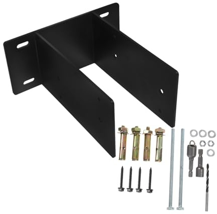 POPETPOP Wooden Fence Bracket Post Base Anchor Bracket for Wood Fences Diy Pergola Kits