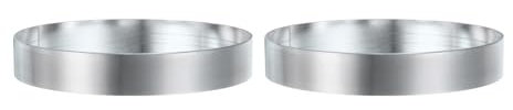 QUARKZMAN 2 StückRunder Kuchenring 12 cm x 2,54 cm Nahtloser Edelstahl-Pastry-Mousse-Dessert-Ring mit Spiegelbeschichtung zum Backen und Kochen von English Muffins und Crumpets