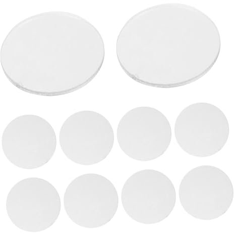 Toyvian 10pcs Round Miniature Bases Acrylic Model Base Display for Collectible Gaming Miniatures Table Game Accessories